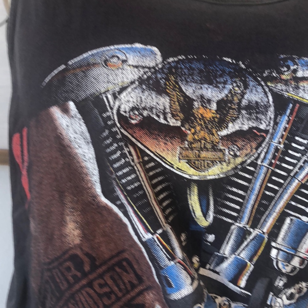 Vintage 1990 Harley-Davidson Distressed Tank Top L - Picture 5 of 8